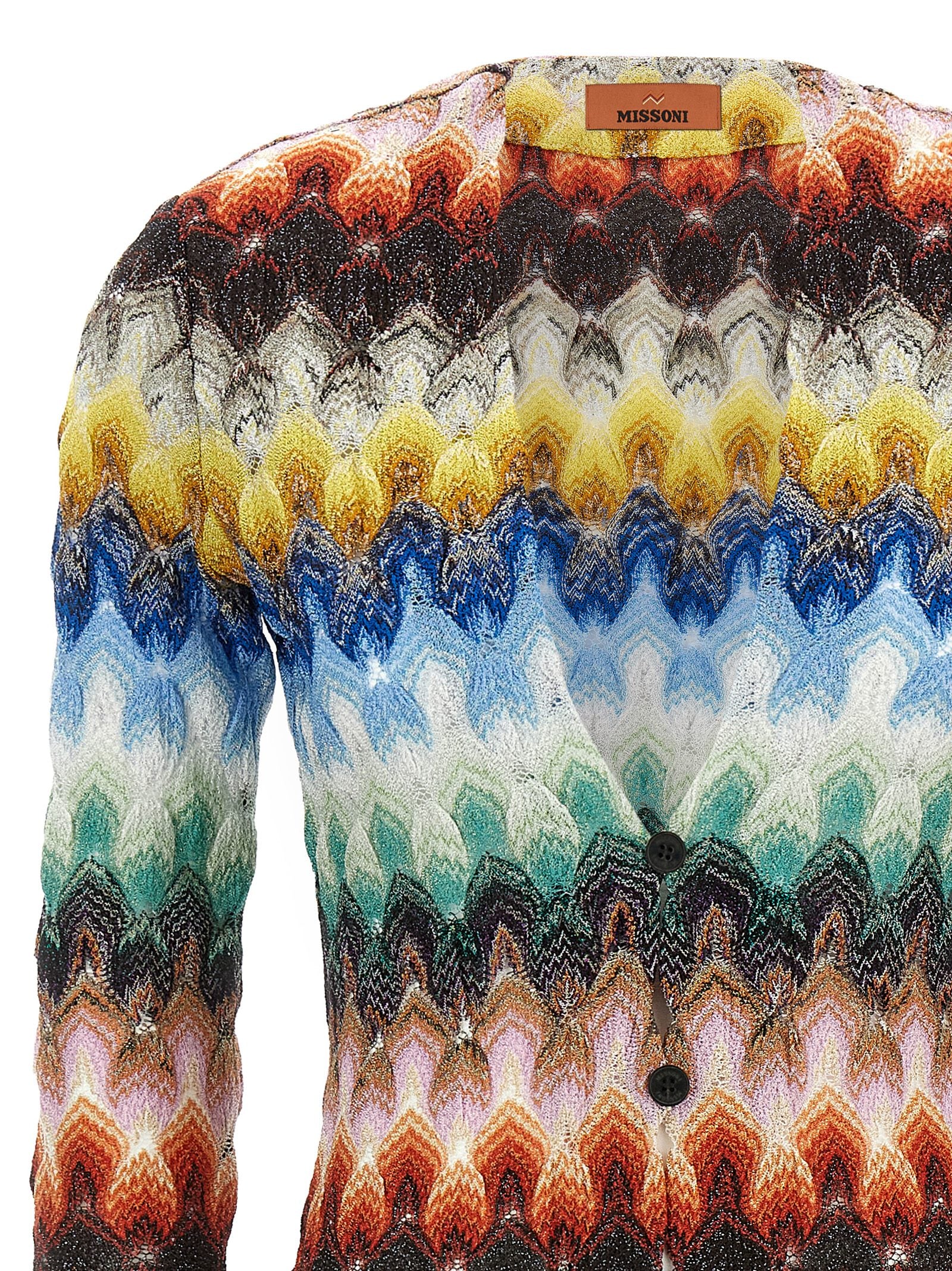 Missoni 85% viscose cardigan in multicolor — view 3