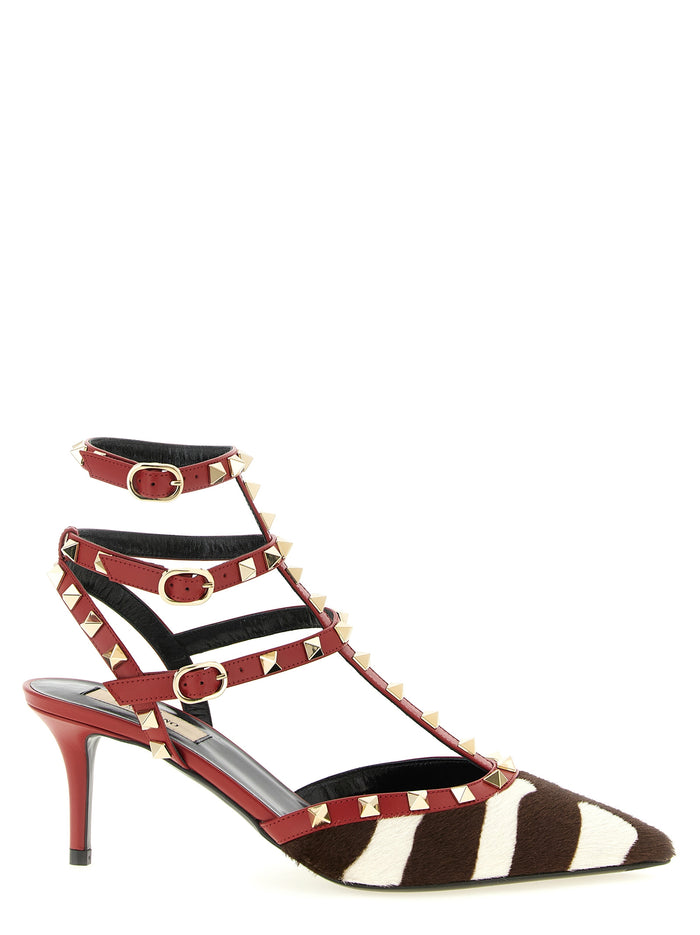 Valentino Garavani 100% calfskin leather heel in red