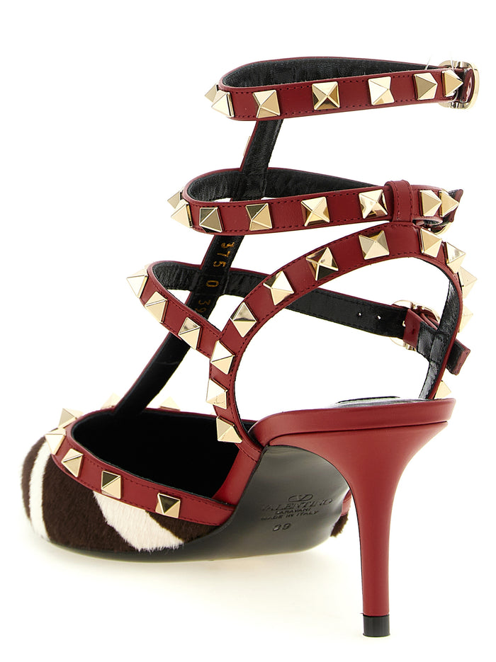 Valentino Garavani 100% calfskin leather heel in red — view 2