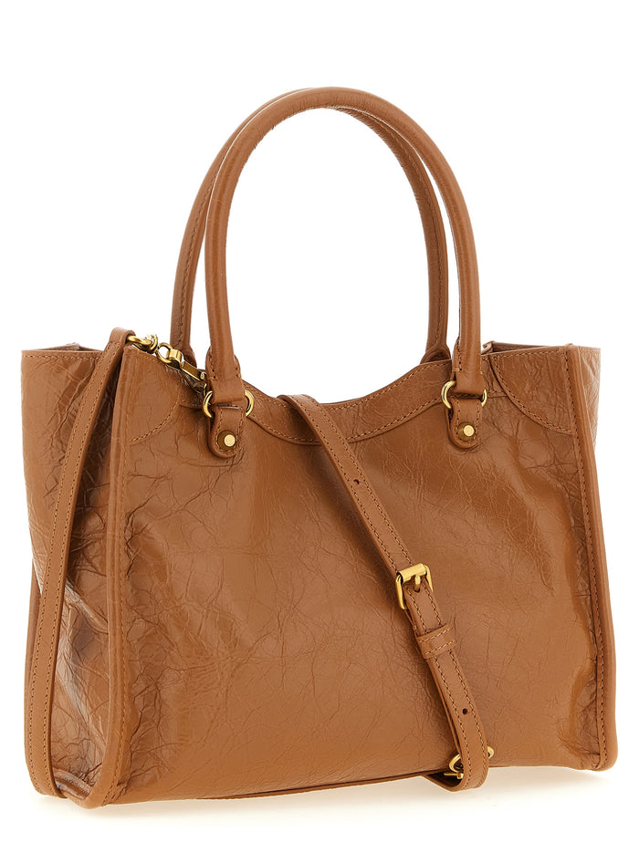 Brown Lamb Leather Tote Bag