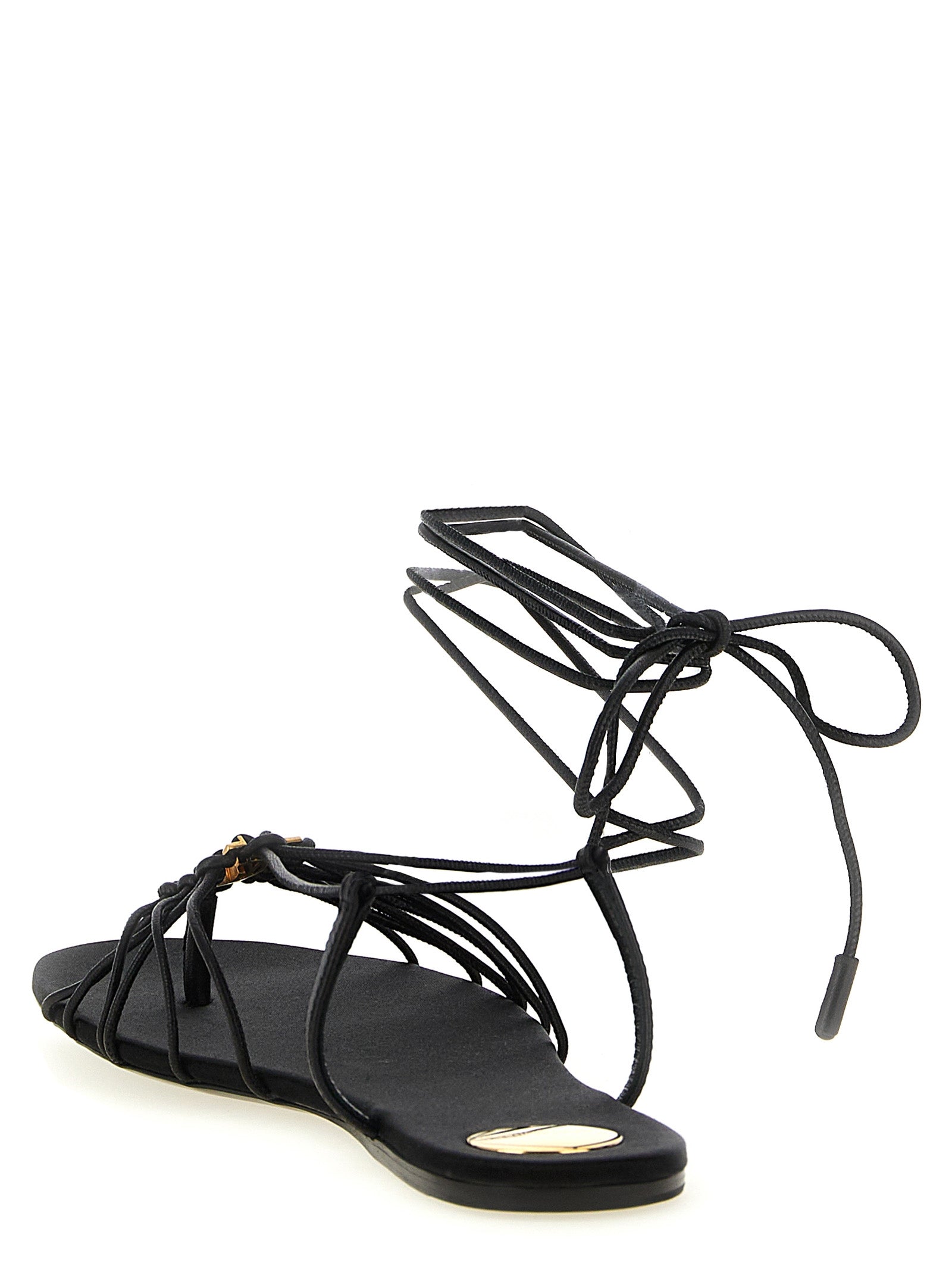 Saint Laurent 100% Lamb Leather sandal in black — view 3