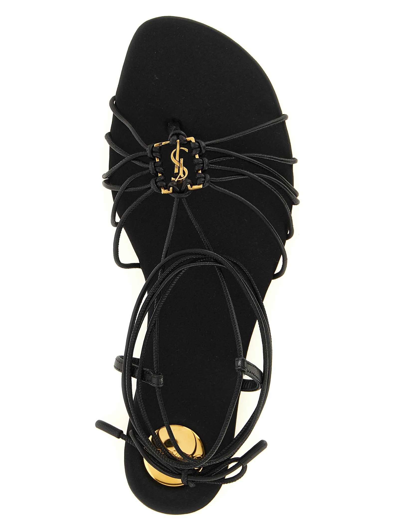 Saint Laurent 100% Lamb Leather sandal in black — view 4