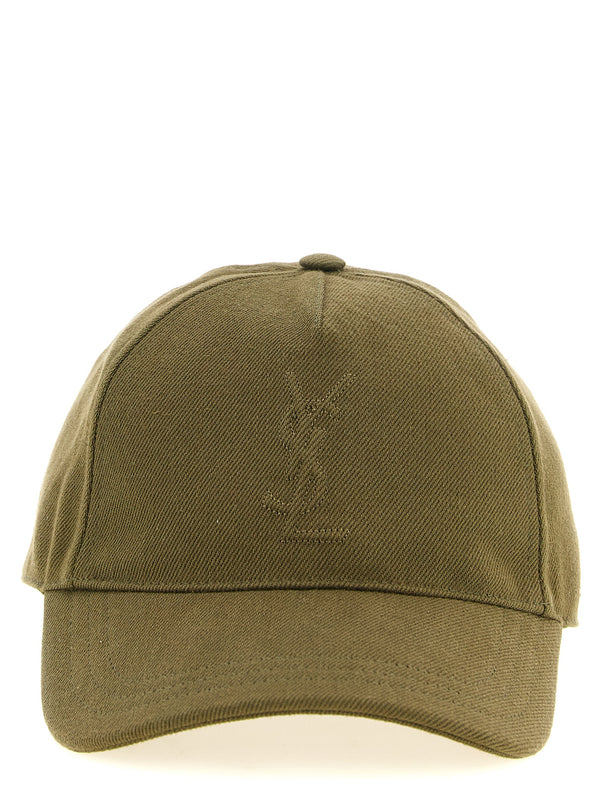 Saint Laurent SA333658BM 100% cotton baseball cap in green