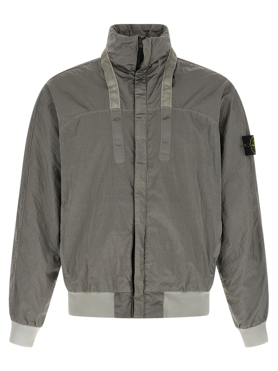 Stone Island 100% polyamide fibers jacket in gray