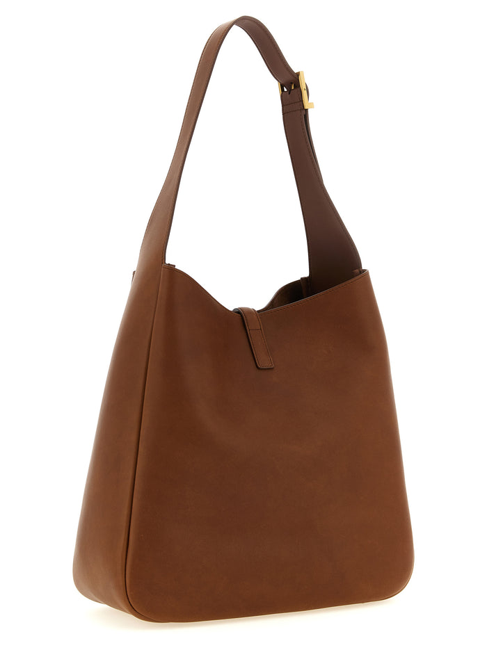 Brown Calfskin Shoulder Bag