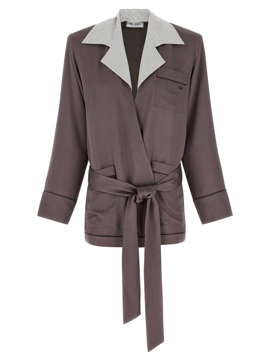 The Attico 100% Viscose blazer in purple
