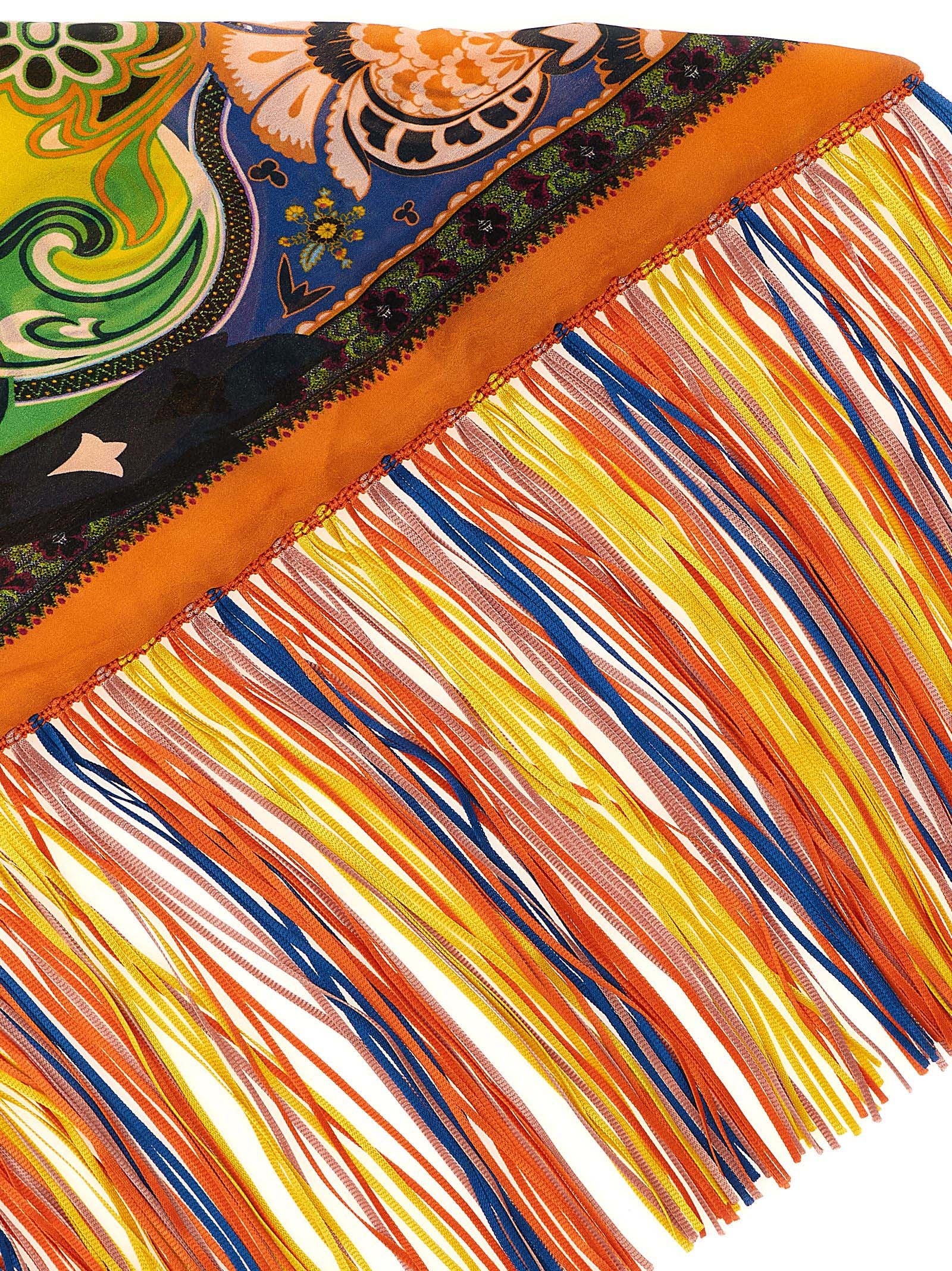 Etro 100% silk scarf in multicolor — view 3