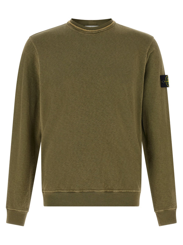 Stone Island 100% cotton sweatshirt in green