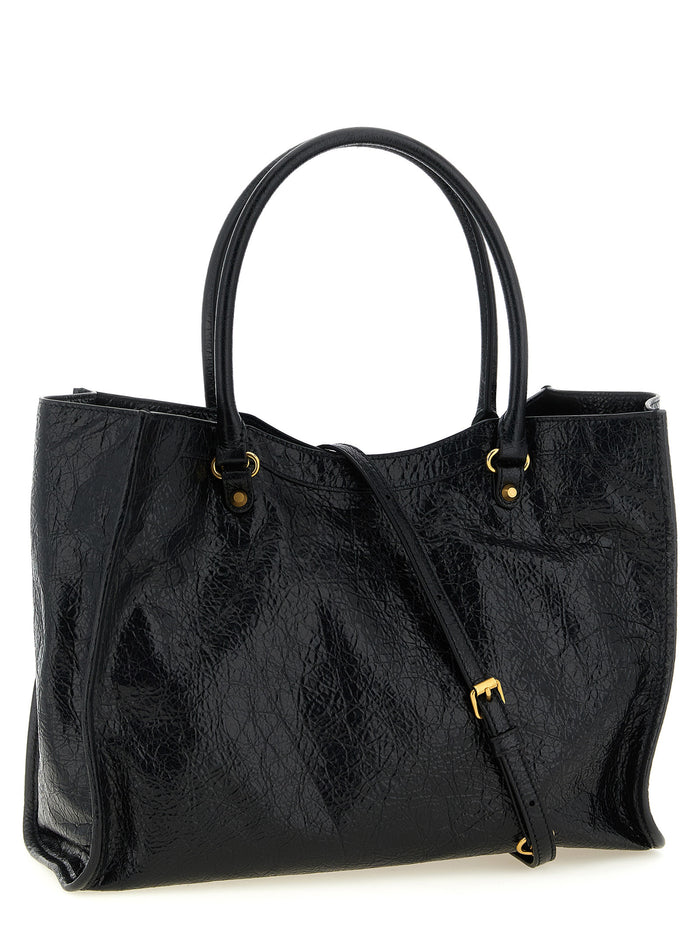 Black Lamb Leather Tote Bag