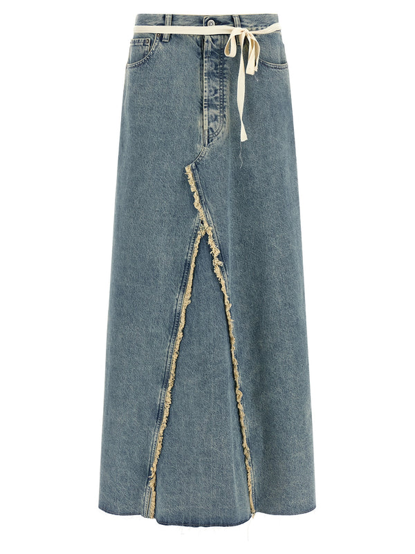 Maison Margiela 100% cotton skirt in blue