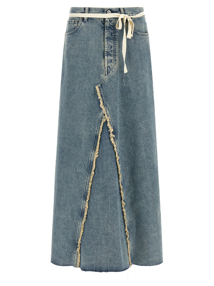 Maison Margiela 100% cotton skirt in blue