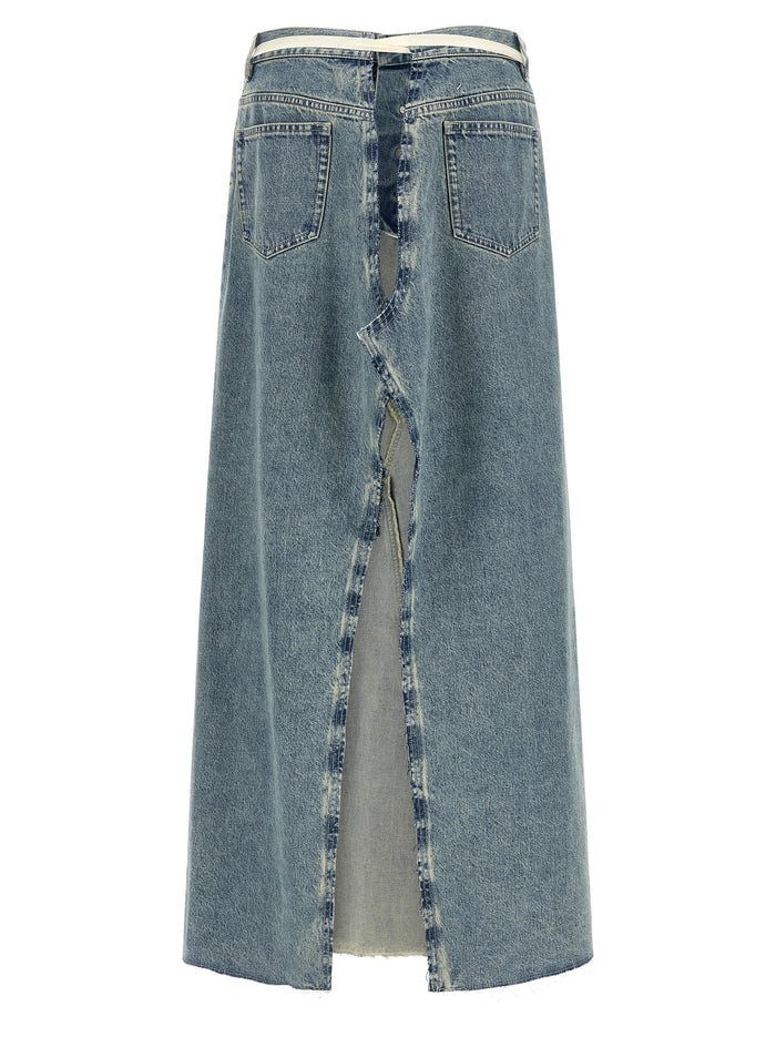 Maison Margiela 100% cotton skirt in blue — view 2