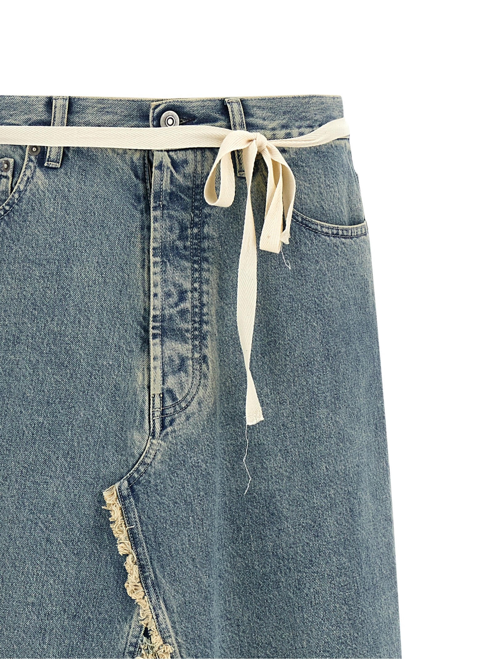 Maison Margiela 100% cotton skirt in blue — view 3