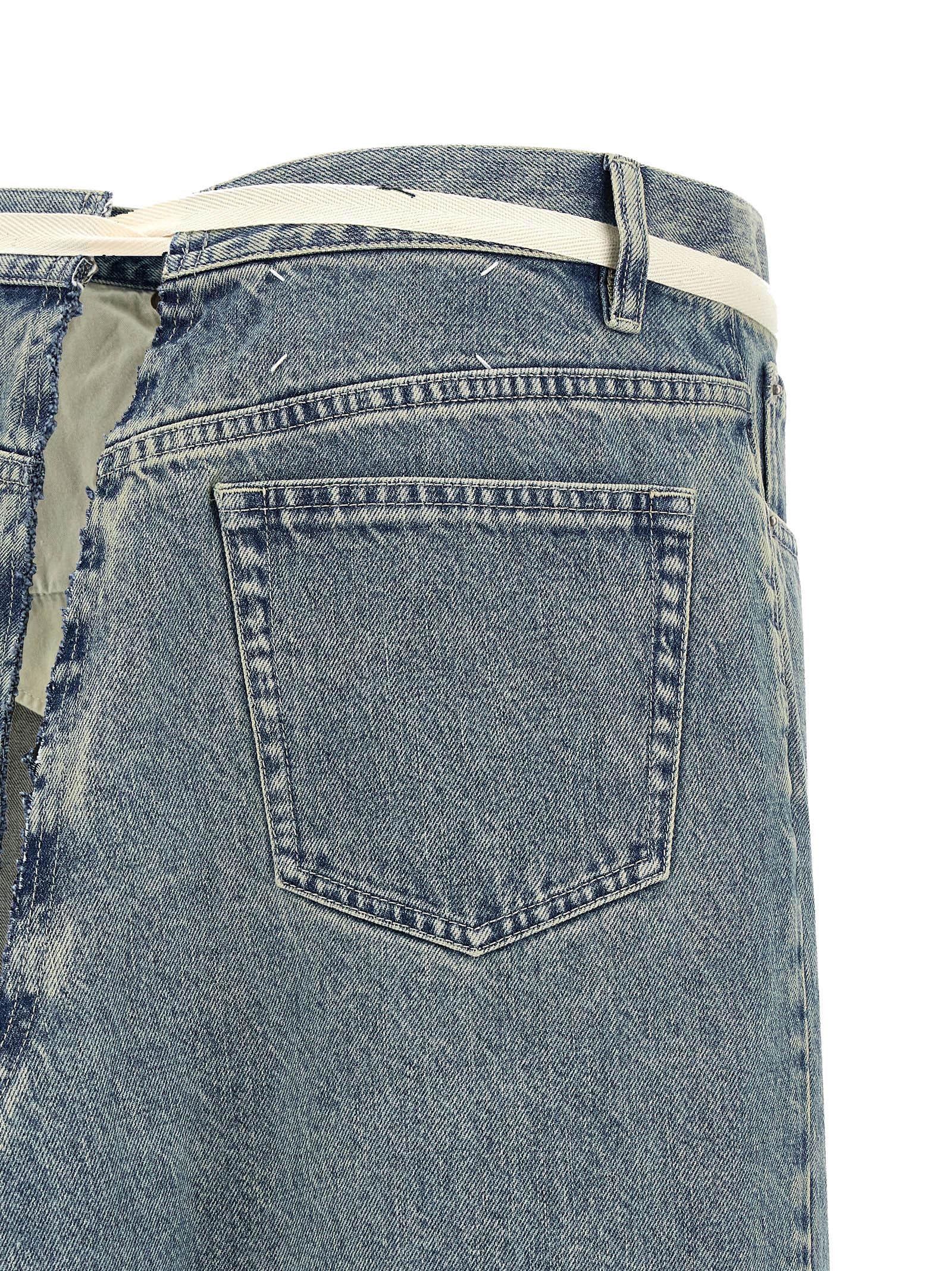 Maison Margiela 100% cotton skirt in blue — view 4