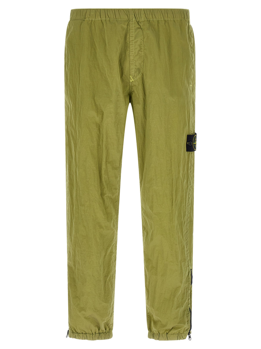Stone Island 100% polyamide fibers joggers in green
