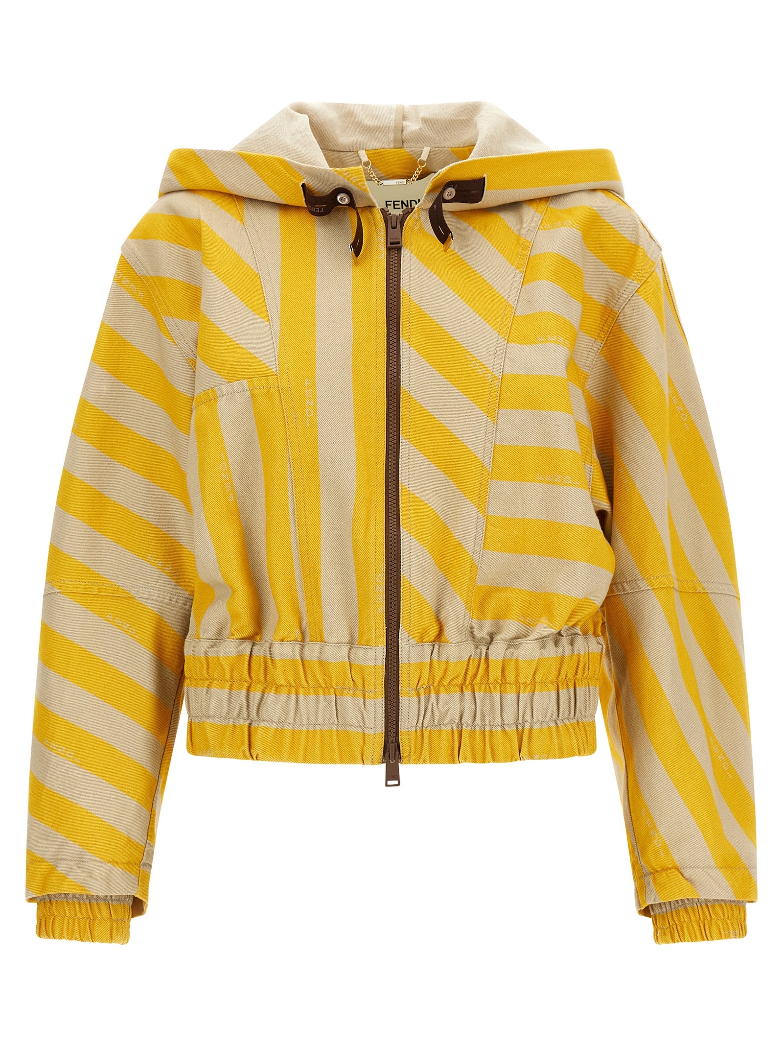 Fendi 68% cotton jacket in yellow