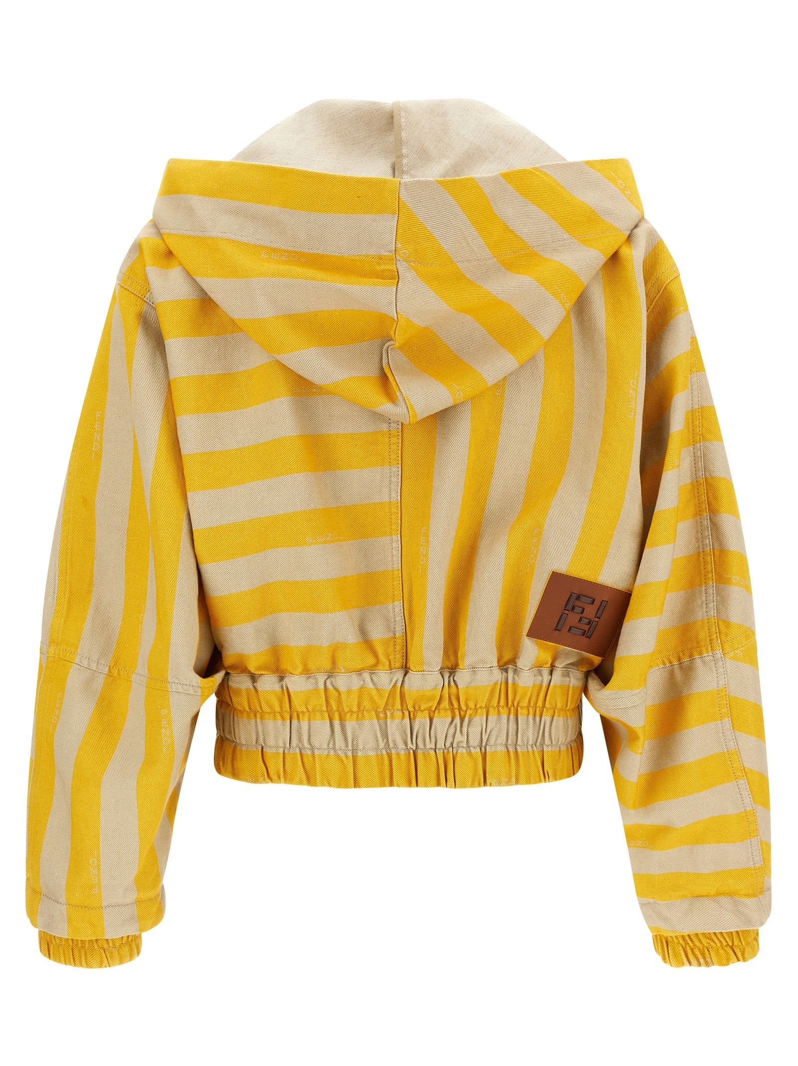 Fendi 68% cotton jacket in yellow — view 2