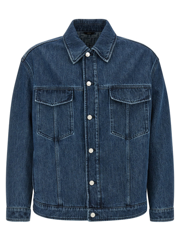Fendi 100% Cotton jacket in blue