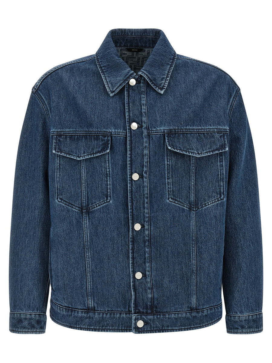 Fendi 100% Cotton jacket in blue