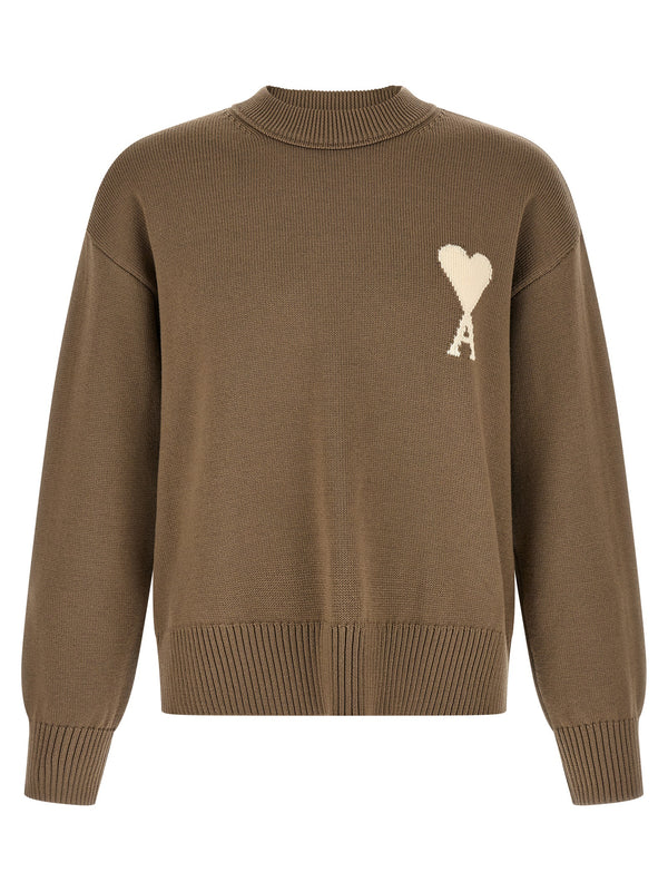 AMI Paris 53% wool sweater in beige