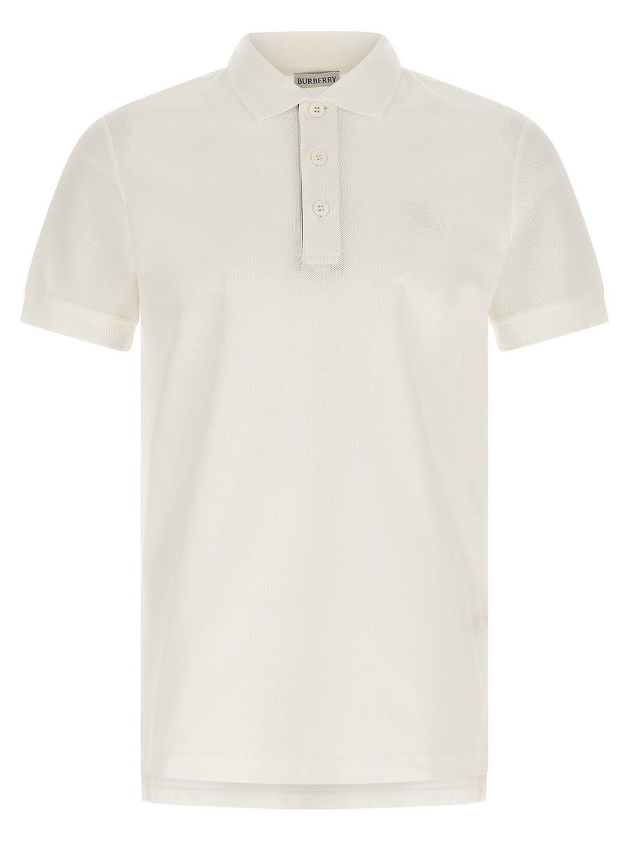 Burberry 100% Cotton polo shirt in white
