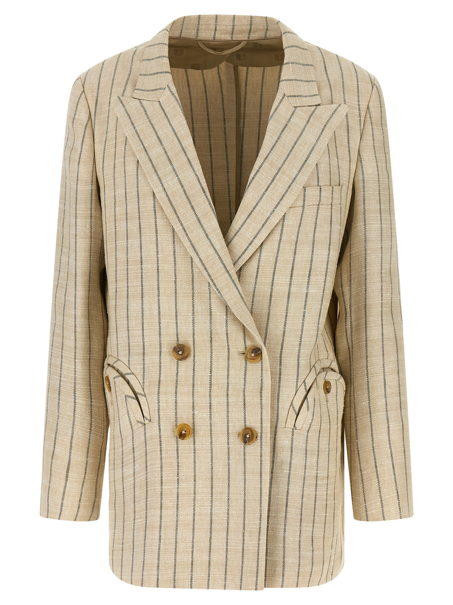 Blazé Milano 78% cotton blazer in beige