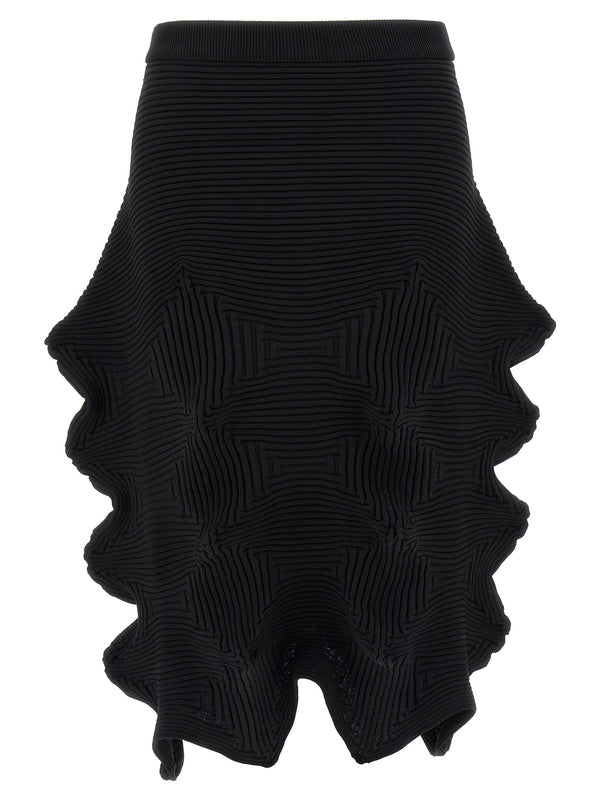Issey Miyake 75% polyester skirt in black