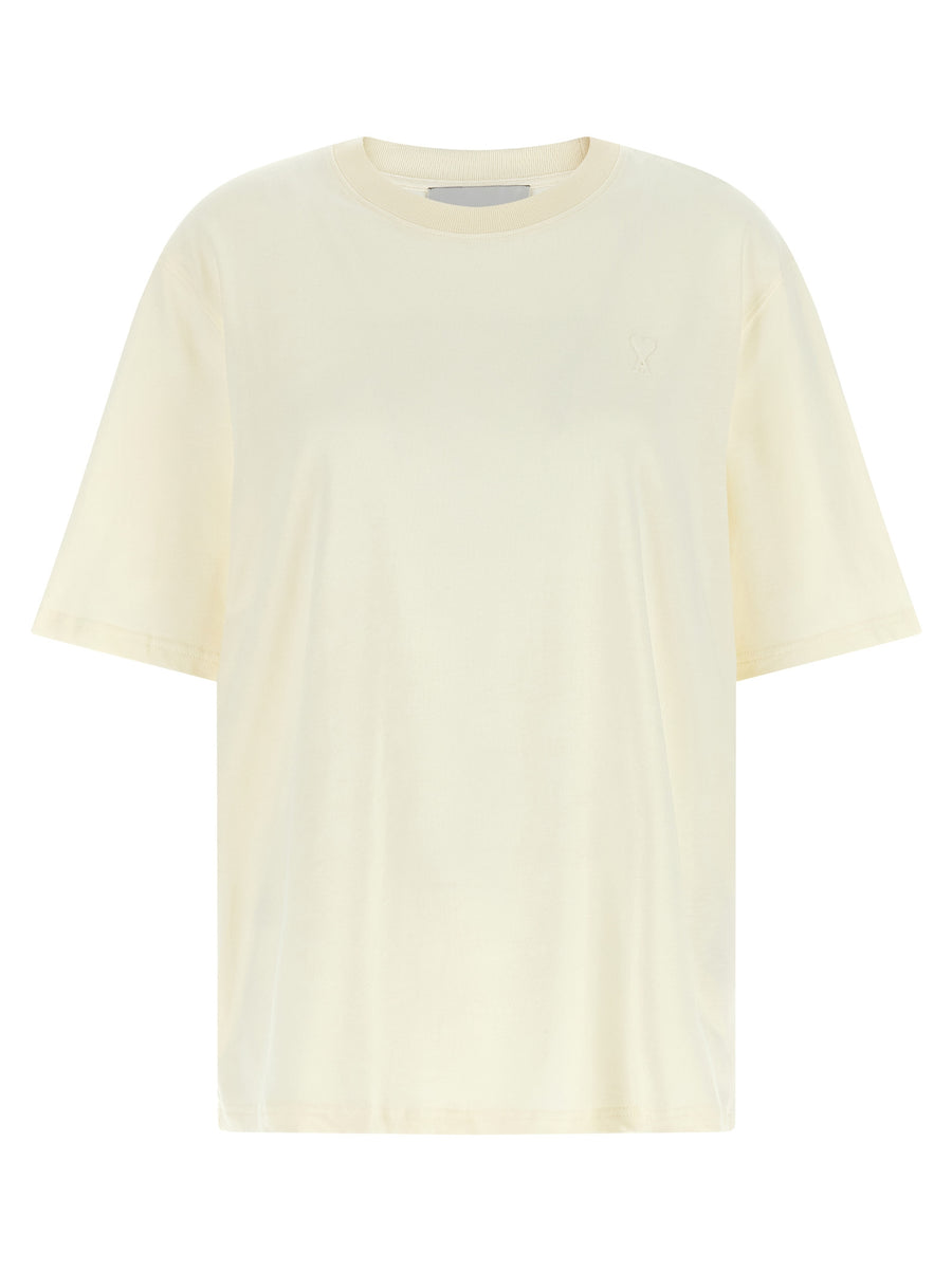 AMI Paris 100% cotton t-shirt in white