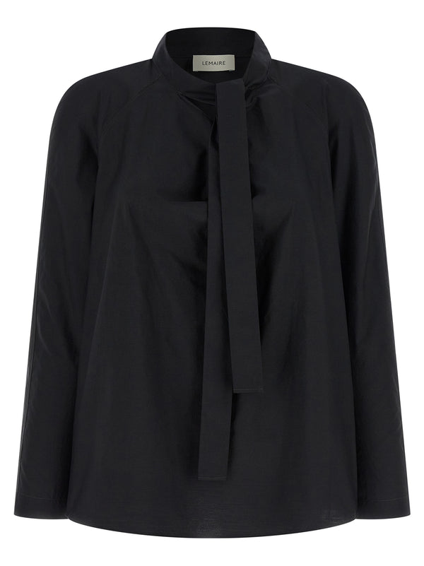 Lemaire 80% cotton blouse in black