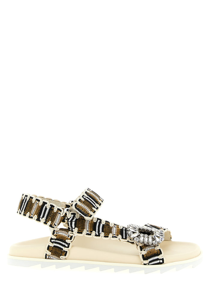 Roger Vivier 90% polyester sandal in multicolor