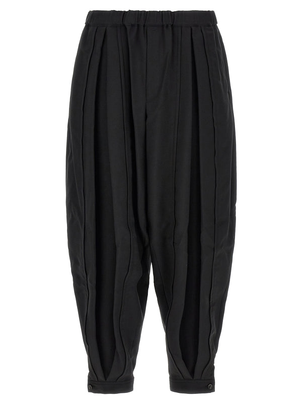 Comme des Garçons 100% Polyester trousers in black