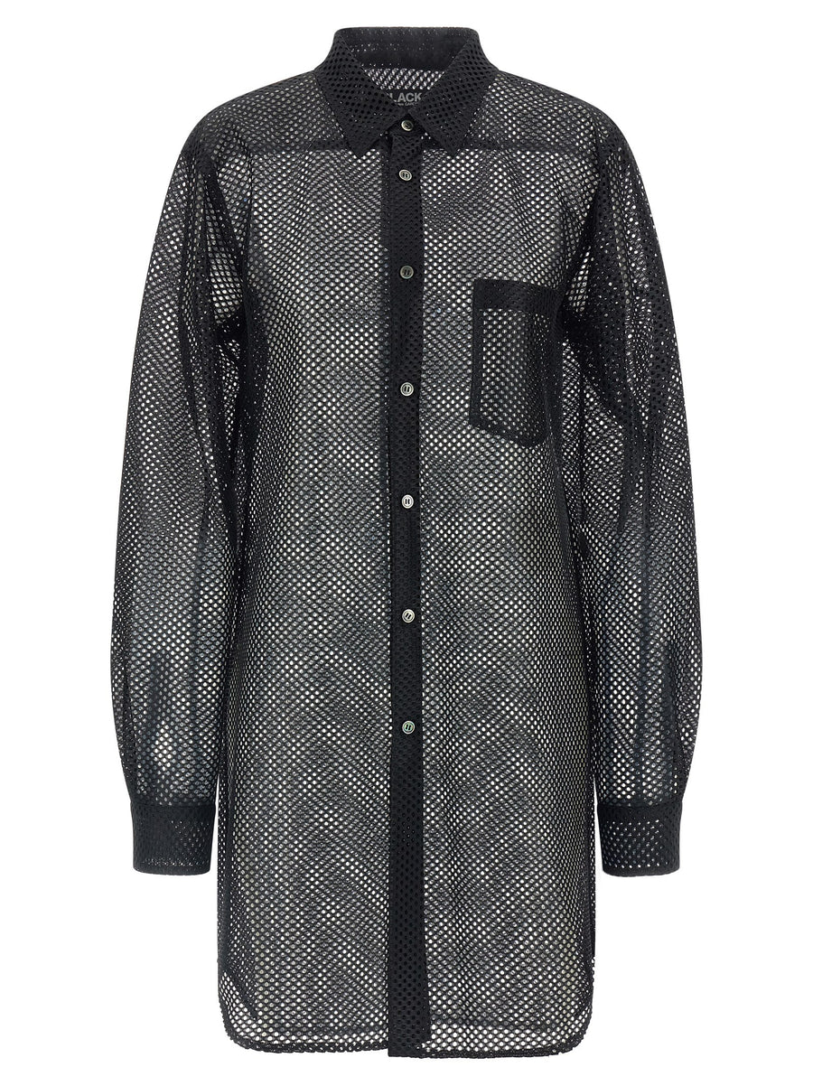 Comme des Garçons 100% Polyester shirt in black