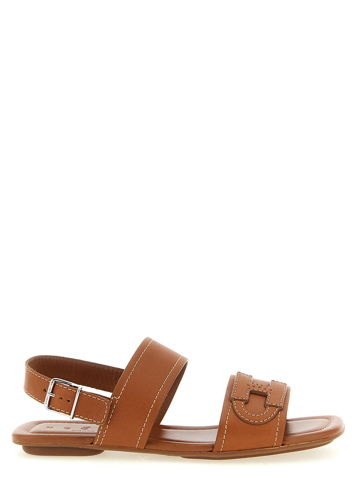 Hogan 100% Calfskin Leather (Bos Taurus) sandals in brown