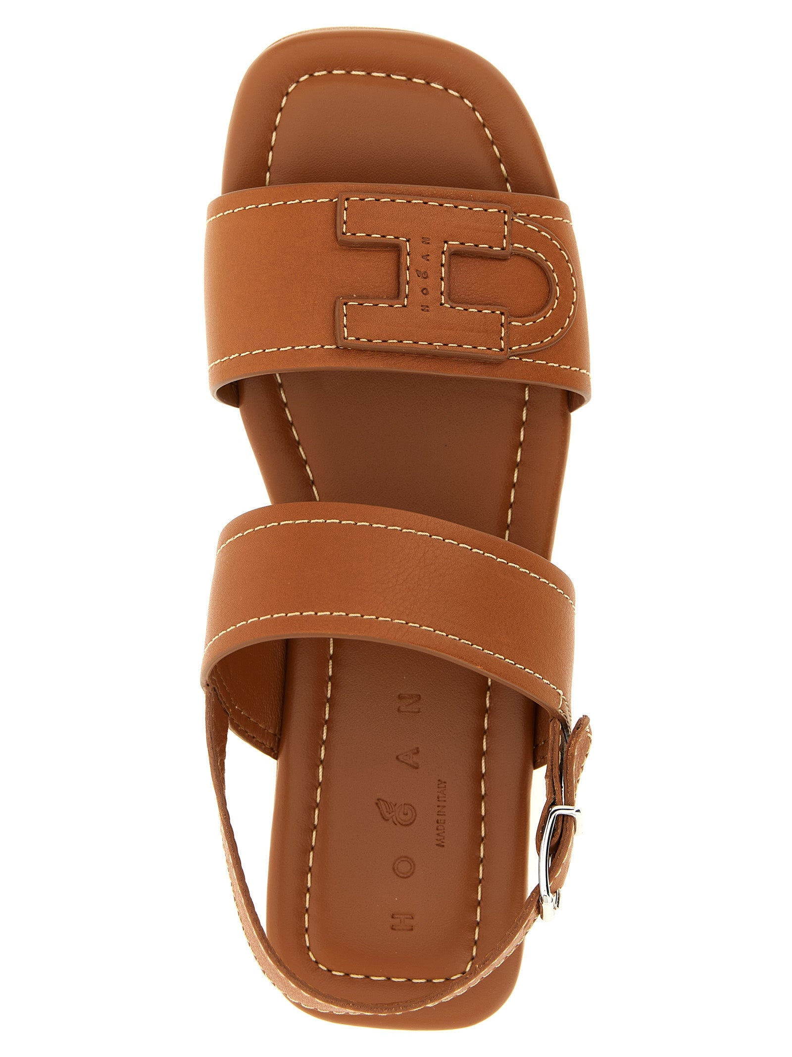 Hogan 100% Calfskin Leather (Bos Taurus) sandals in brown — view 4