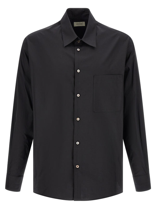 Lemaire 80% Cotton shirt in black