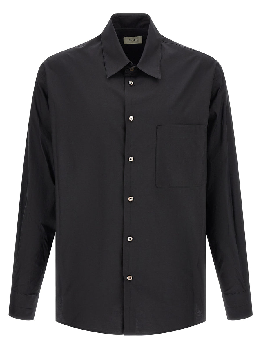 Lemaire 80% Cotton shirt in black