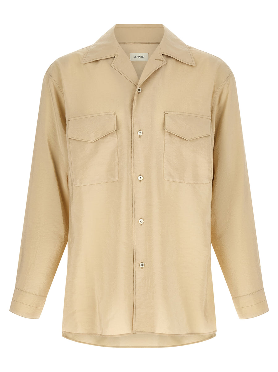 Lemaire 74% silk shirt in beige