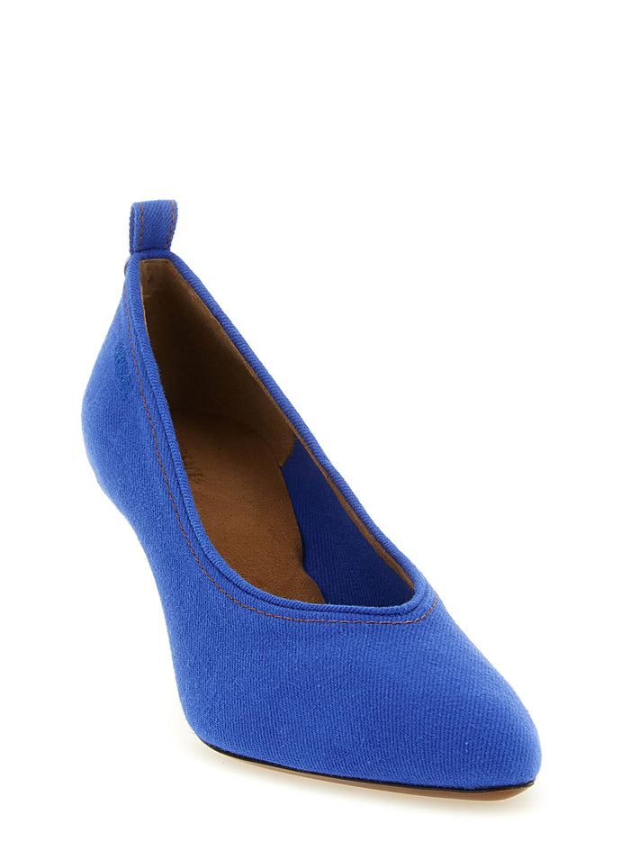 Versace 100% Cotton pump in blue — view 2
