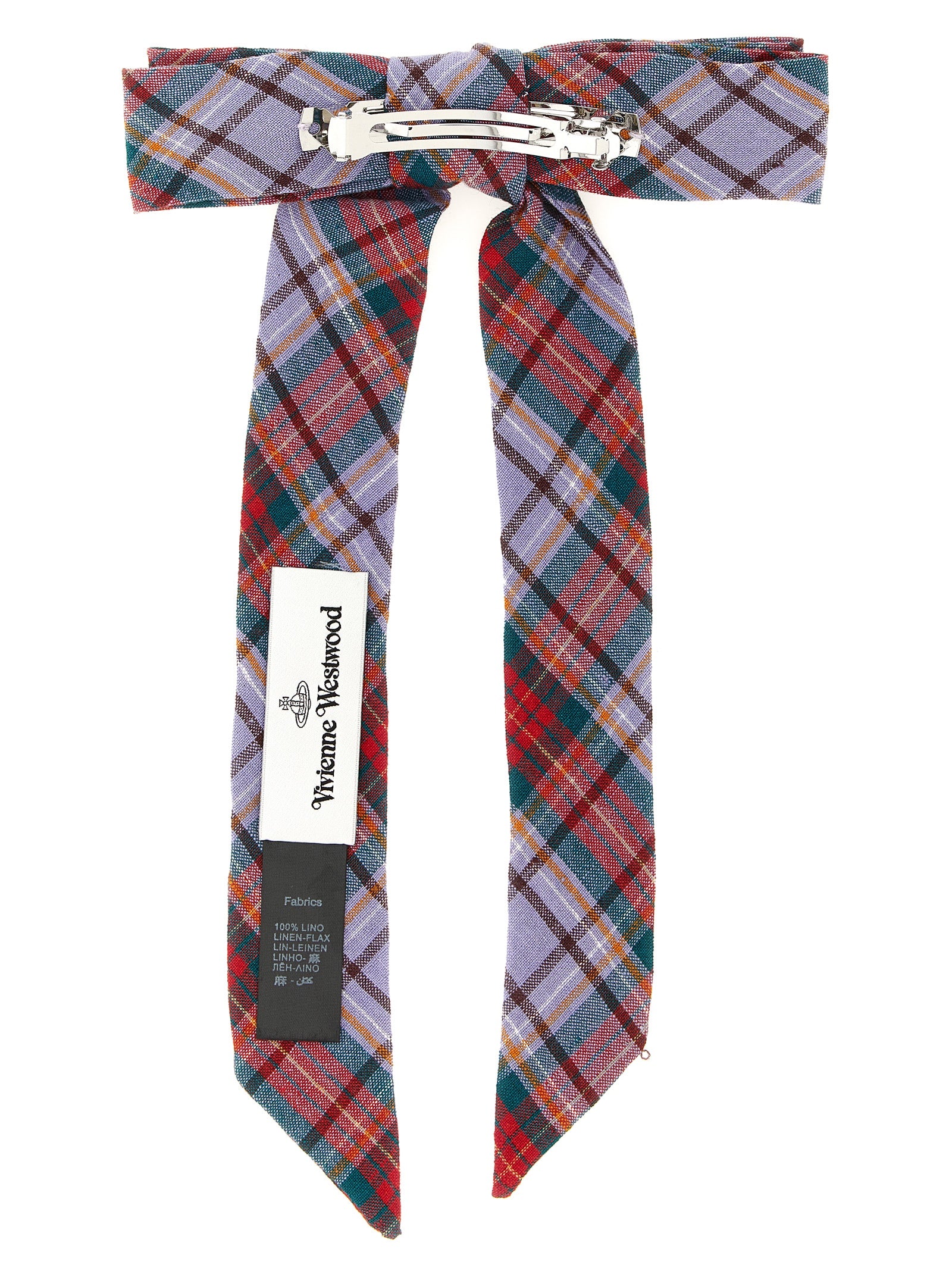 Vivienne Westwood 100% linen hair clip in multicolor — view 2