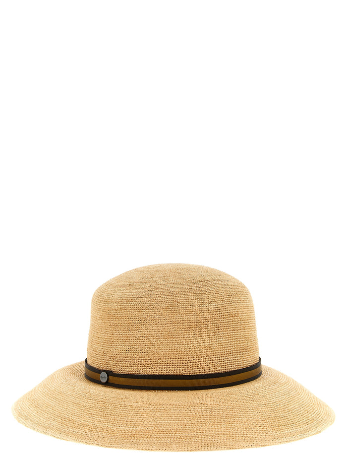 Borsalino BO335058BM 100% raffia crochet sun hat in beige — view 2