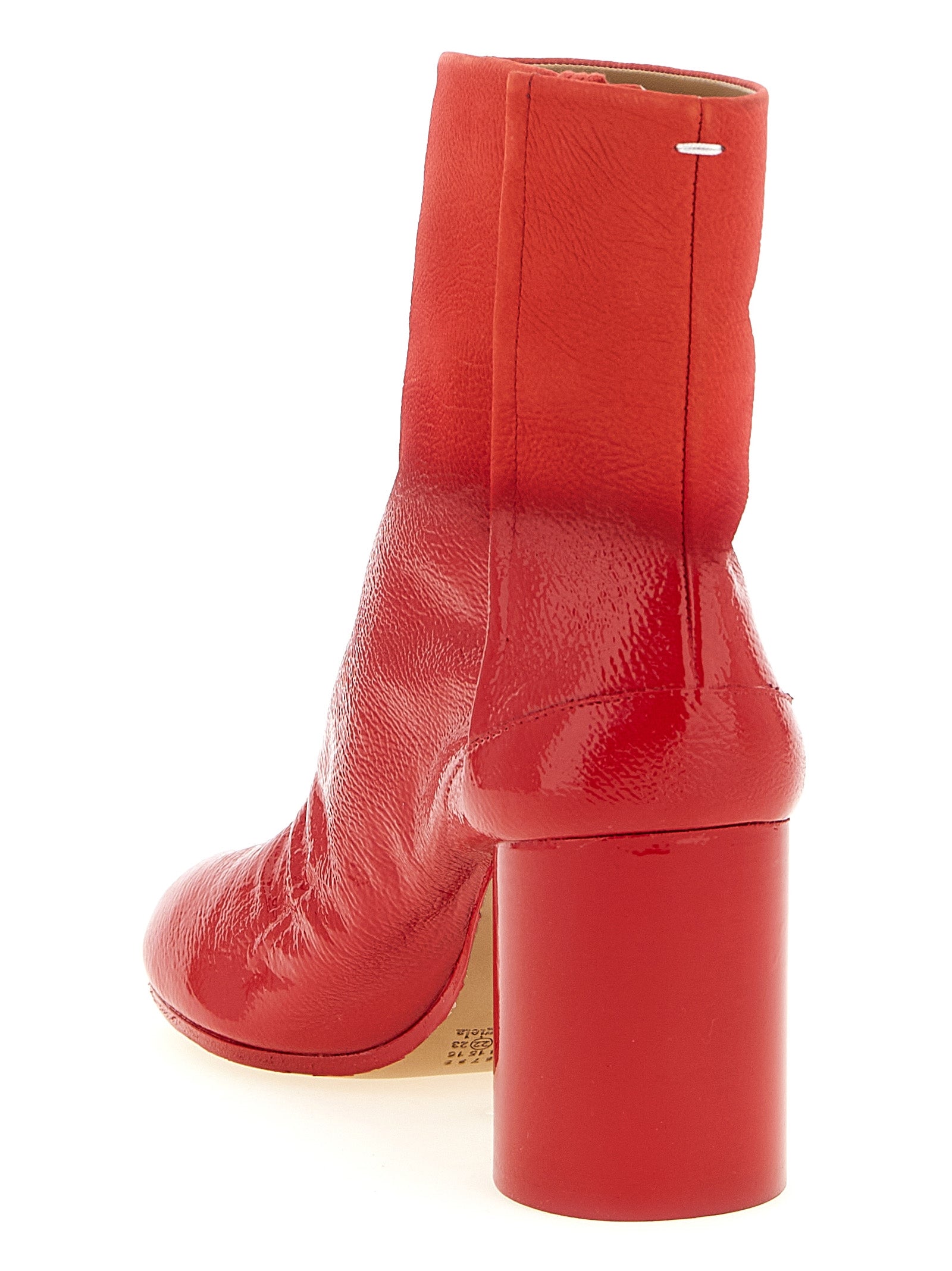 Maison Margiela 100% Bovine Leather boot in red — view 3