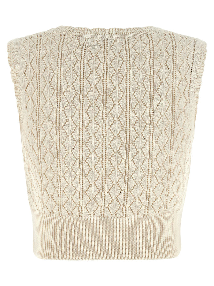 Vivienne Westwood 100% Cotton tank top in beige — view 2