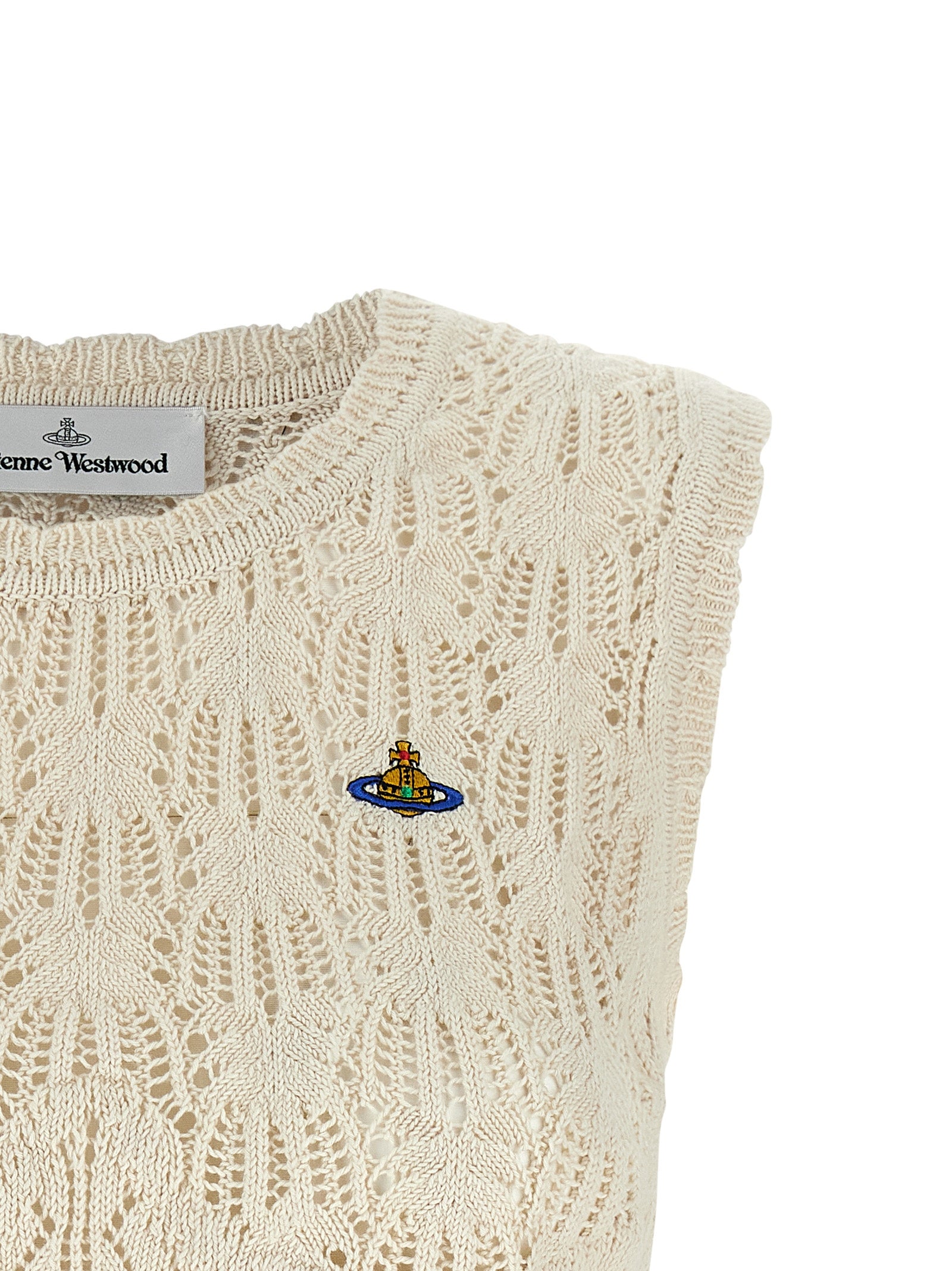 Vivienne Westwood 100% Cotton tank top in beige — view 3