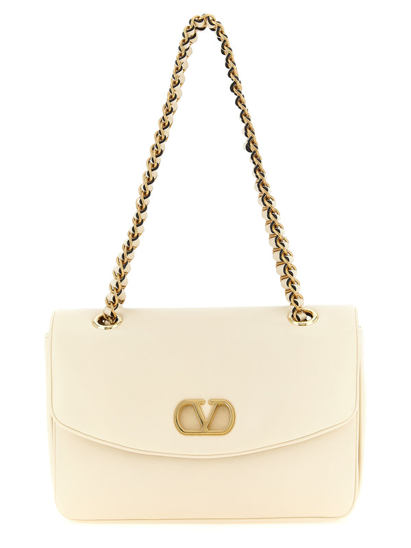 Valentino Garavani 100% Lamb Leather shoulder bag in white