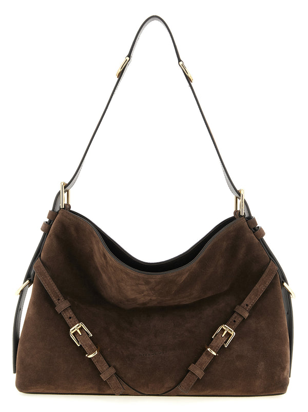 Givenchy 100% calfskin leather shoulder bag in brown