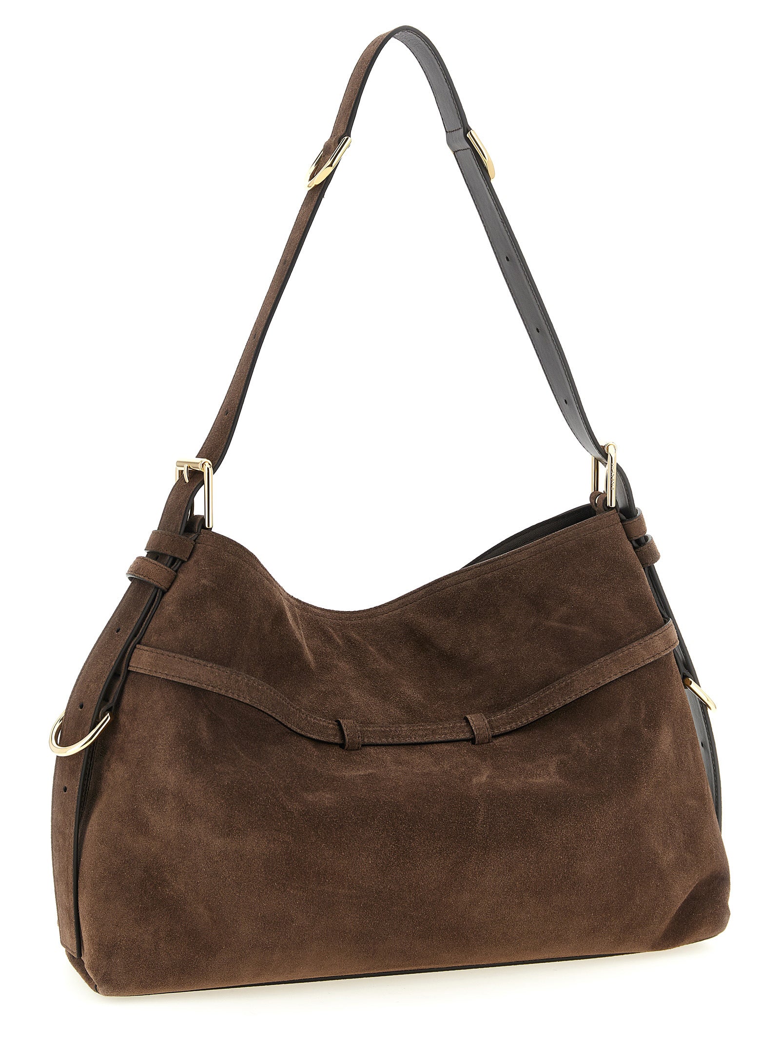 Brown Calfskin Shoulder Bag