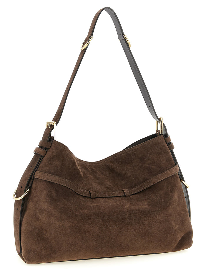 Brown Calfskin Shoulder Bag