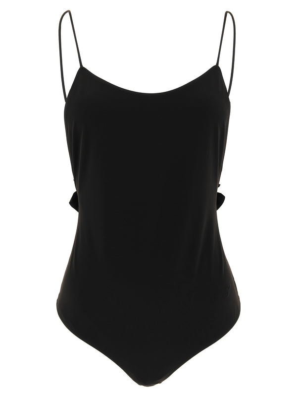 Jacquemus 78% polyamide swimsuit in black