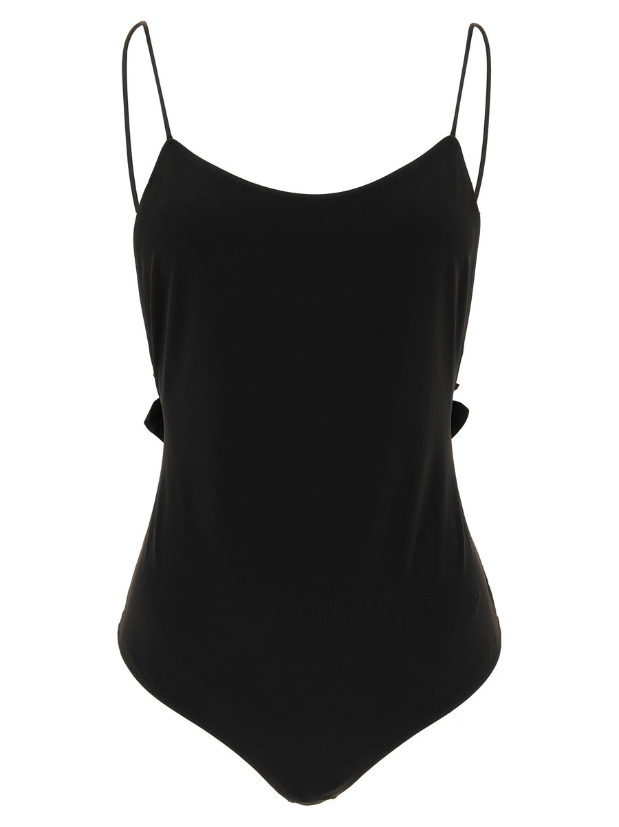 Jacquemus 78% polyamide swimsuit in black