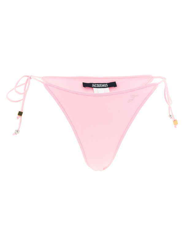 Jacquemus 78% polyamide bikini bottoms in pink